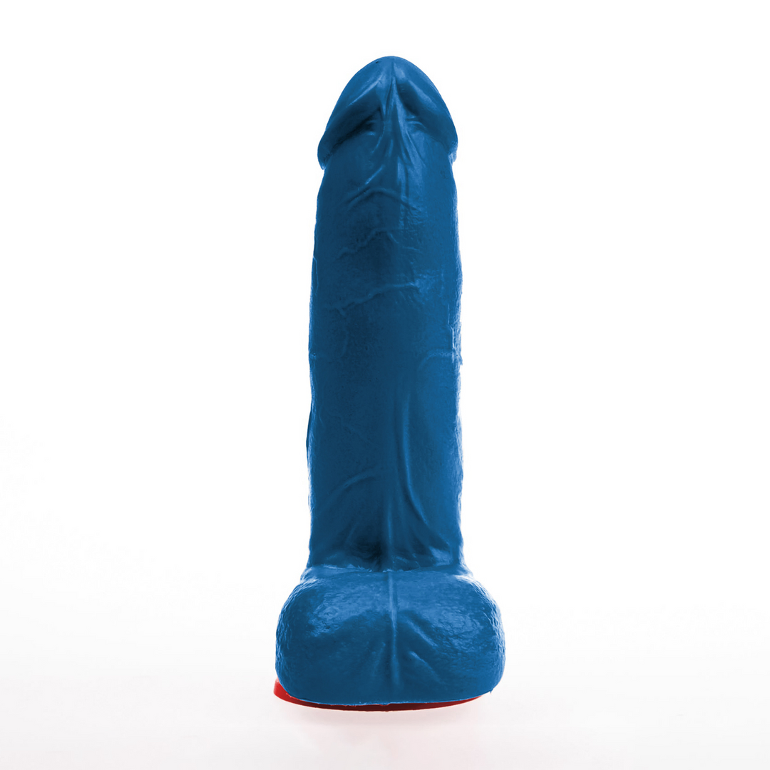 Hoenir M - Realistic Dildo with Balls - 6.3 / 16 cm - Blue