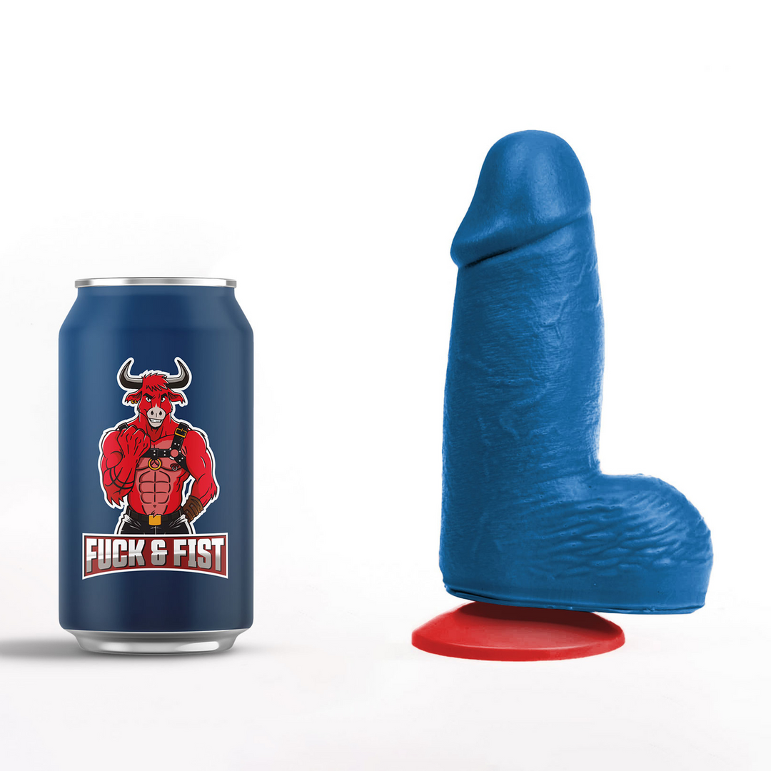 Dagr S - Realistic Thick Dildo with Balls - 4.5 / 11,5 cm - Blue