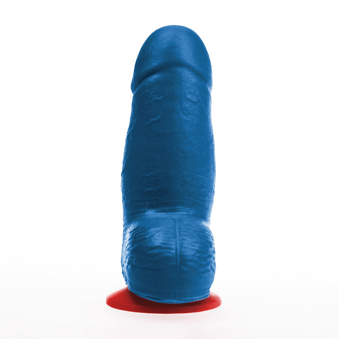 Dagr S - Realistic Thick Dildo with Balls - 4.5 / 11,5 cm - Blue