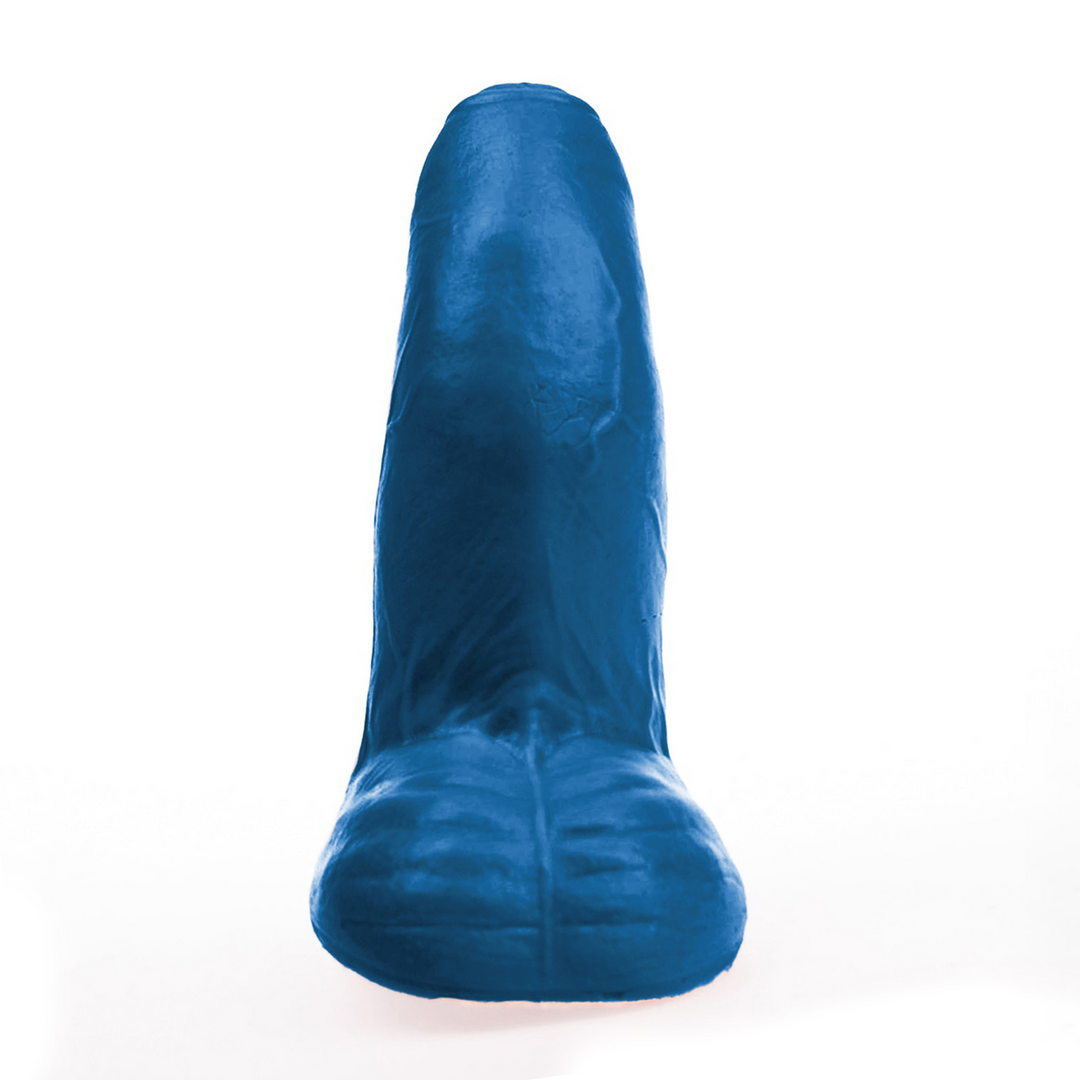 Buri S - Realistic Curved Dildo with Balls - 5.5 / 14 cm - Blue