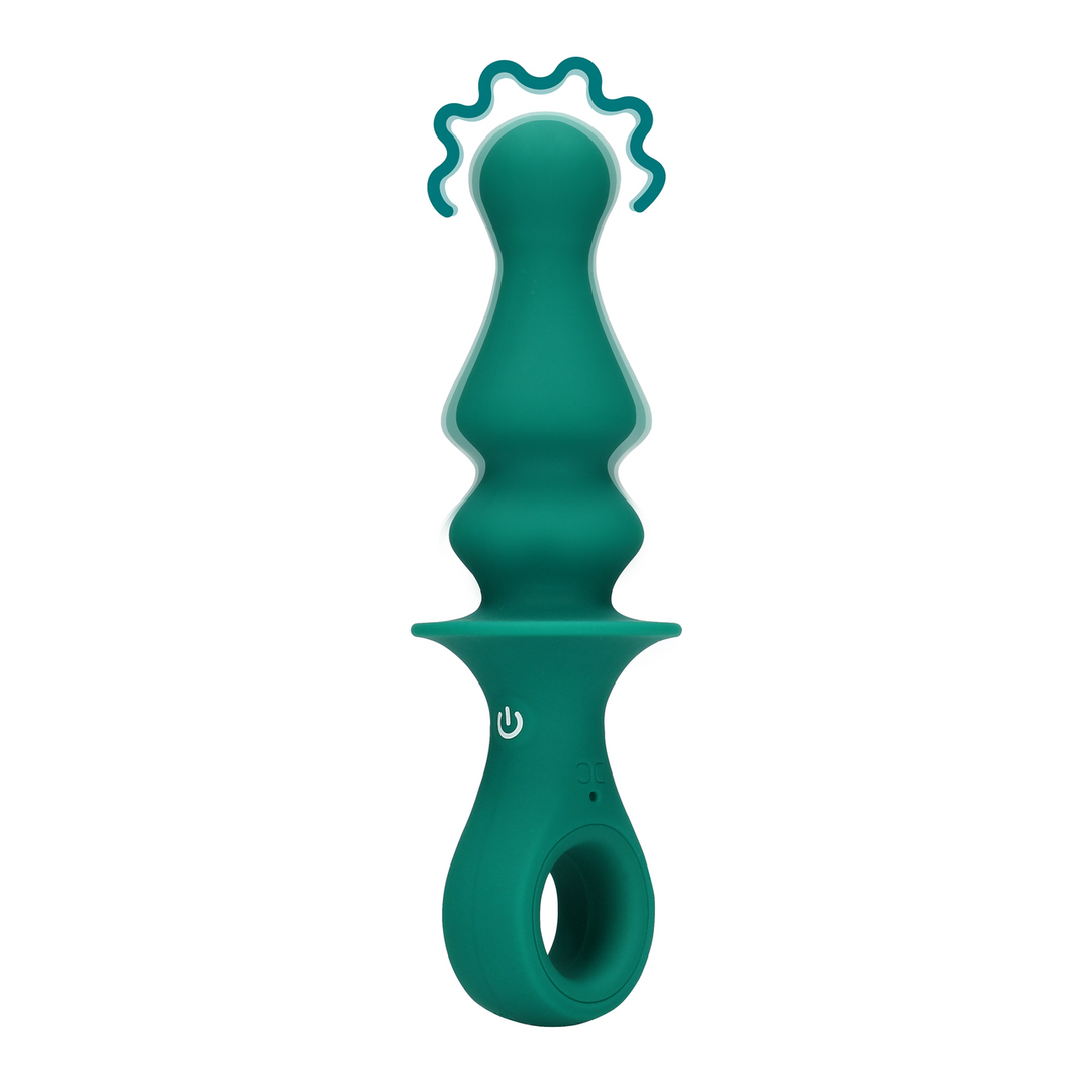 Pawn Shaped Anal Vibrator - Peacock Plume
