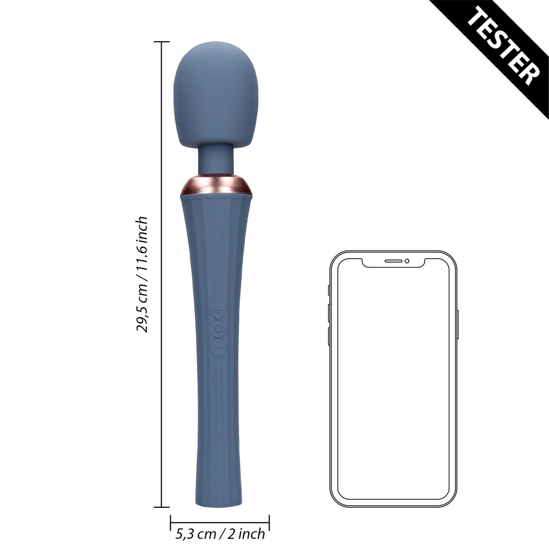 Powerful Wand Vibrator with Still Handle - Blue Nova - Tester