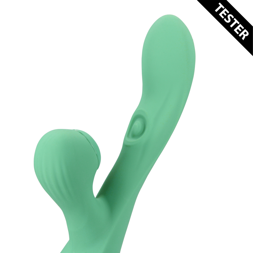 Pulse Wave and Tongue Flickering Rabbit Vibrator - Blue Grass