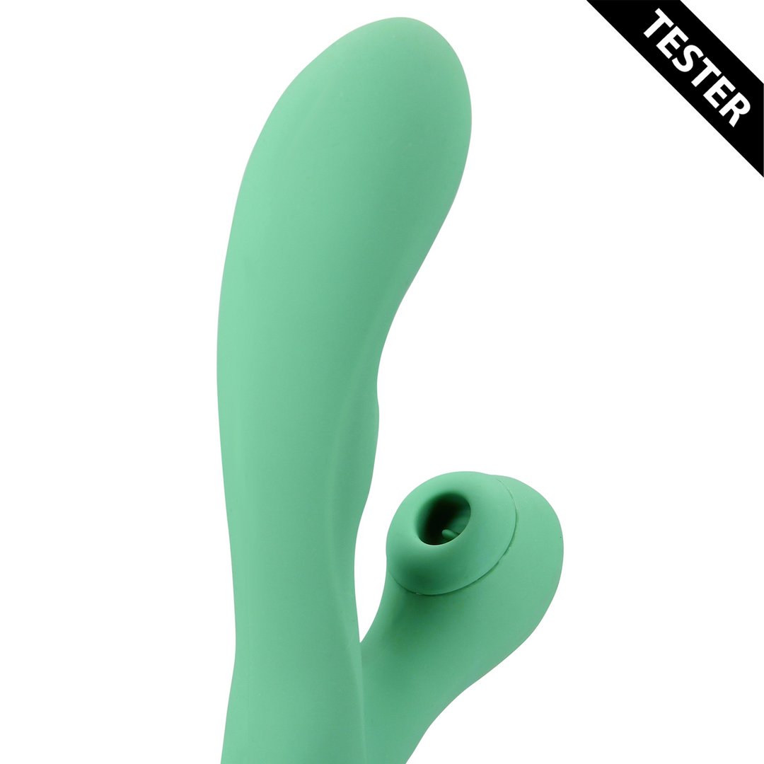 Pulse Wave and Tongue Flickering Rabbit Vibrator - Blue Grass