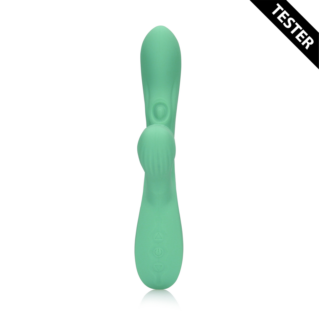 Pulse Wave and Tongue Flickering Rabbit Vibrator - Blue Grass