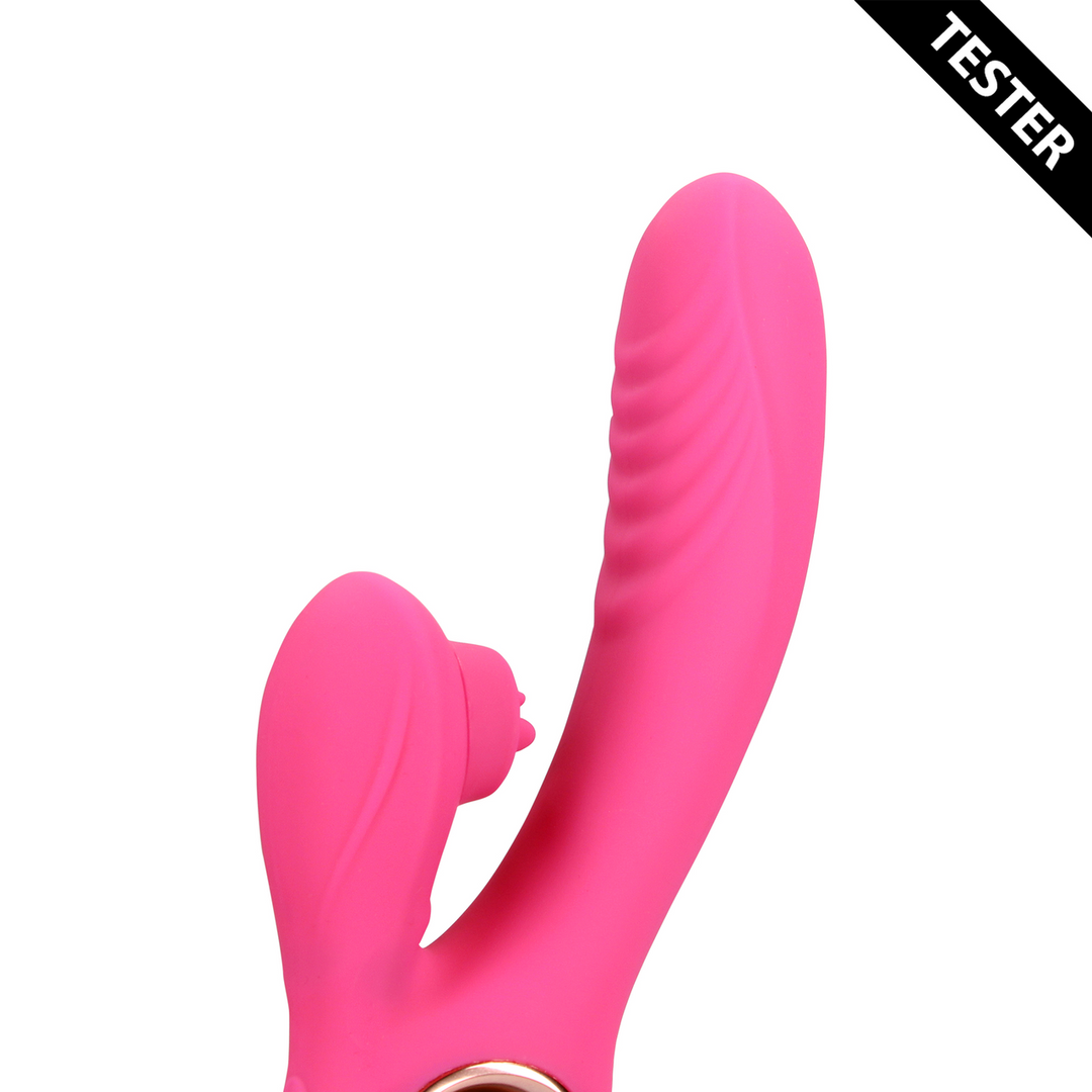 Tongue Flickering and Heating Rabbit Vibrator - Exuberant Pink