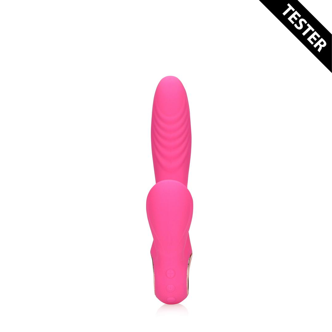 Tongue Flickering and Heating Rabbit Vibrator - Exuberant Pink
