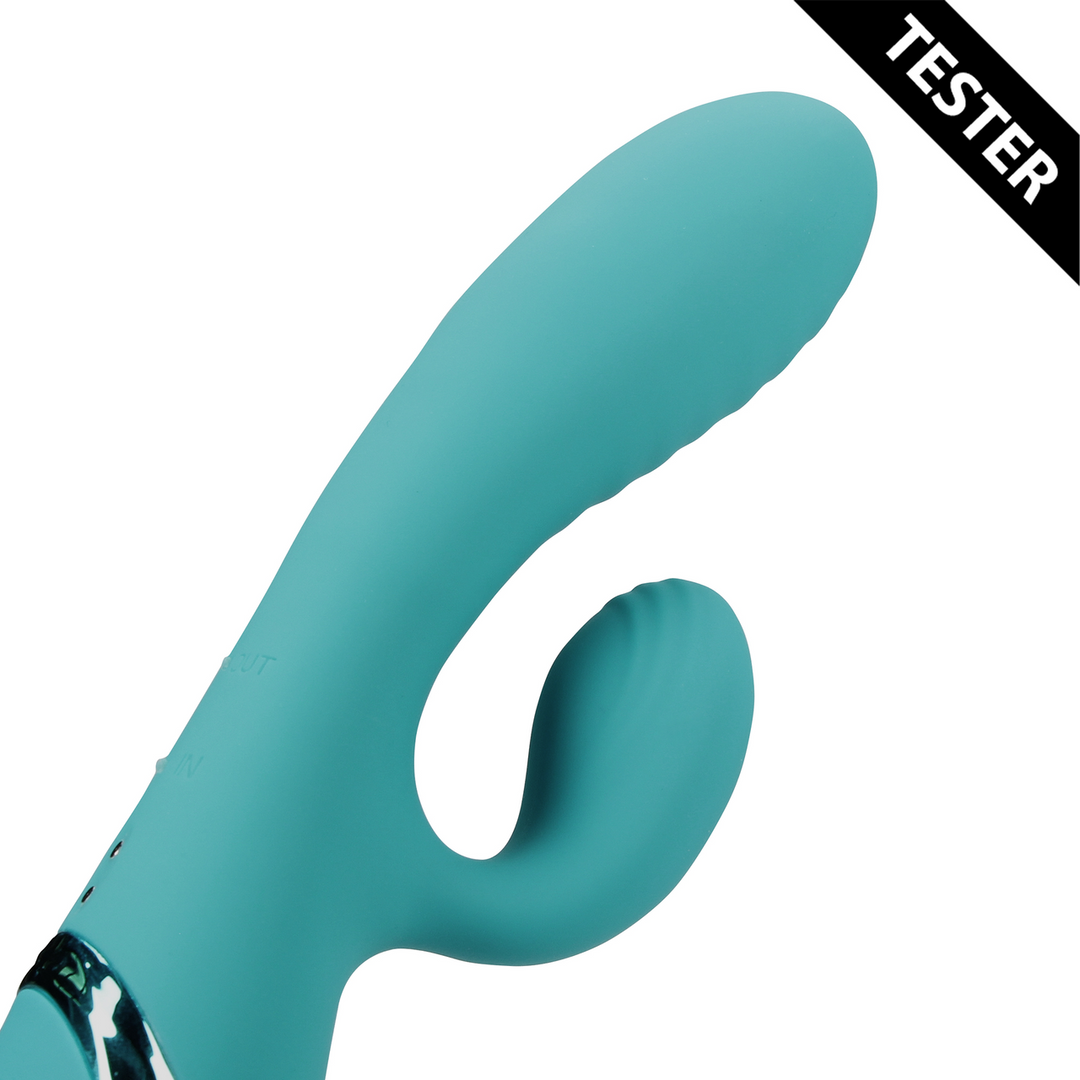 Inflatable Rabbit Vibrator - Peacock Blue
