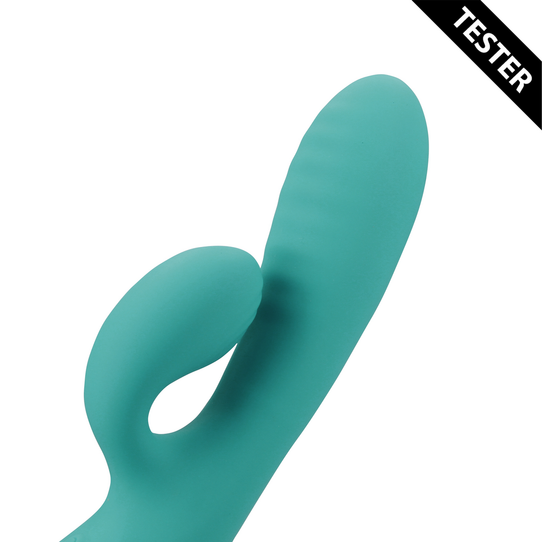 Inflatable Rabbit Vibrator - Peacock Blue