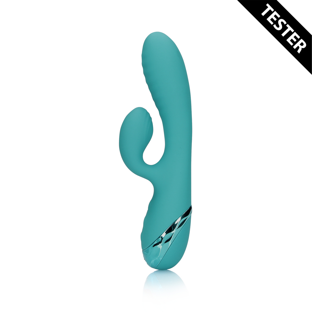 Inflatable Rabbit Vibrator - Peacock Blue