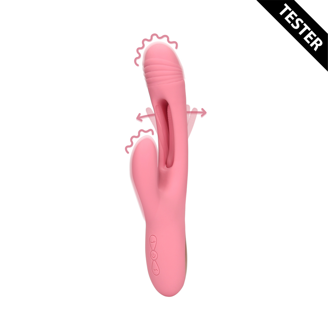 Flapping G-Spot Rabbit Vibrator - Pink Arabesque