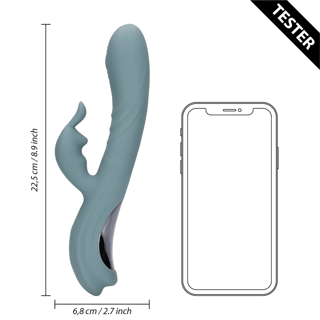 Fingering Motion Rabbit Vibrator - Weathervane Grey