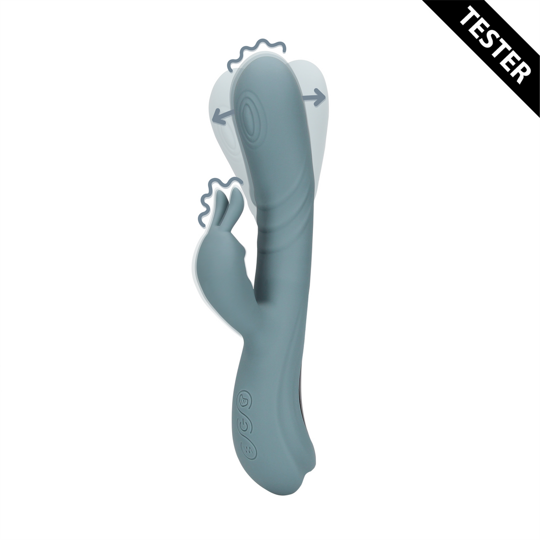 Fingering Motion Rabbit Vibrator - Weathervane Grey