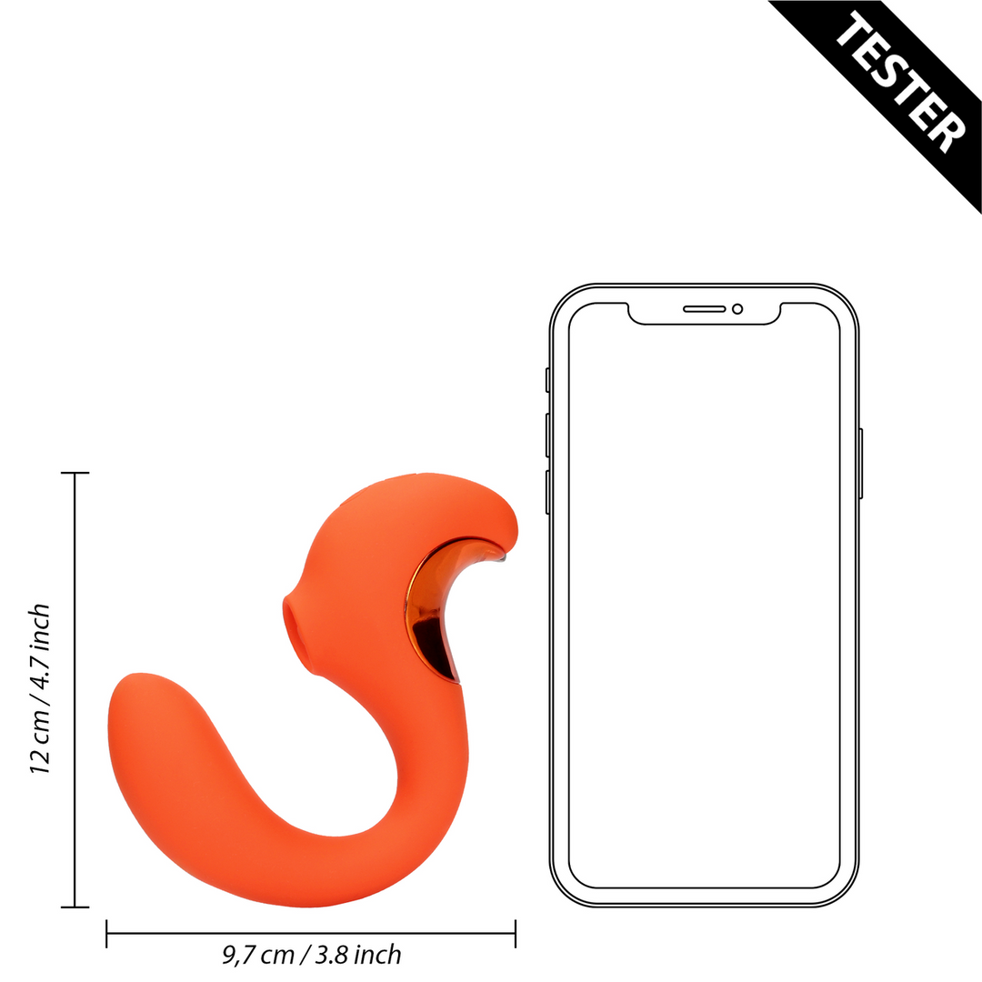 G-Spot Vibrator with Clitoral Pulse Wave - Untamed Orange