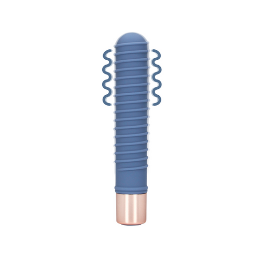 Ribbed Mini Vibrator - Blue Horizon