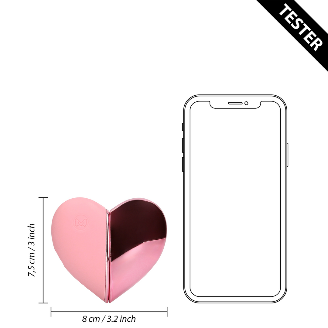 Tapping Heart Vibrator - Pink Arabesque