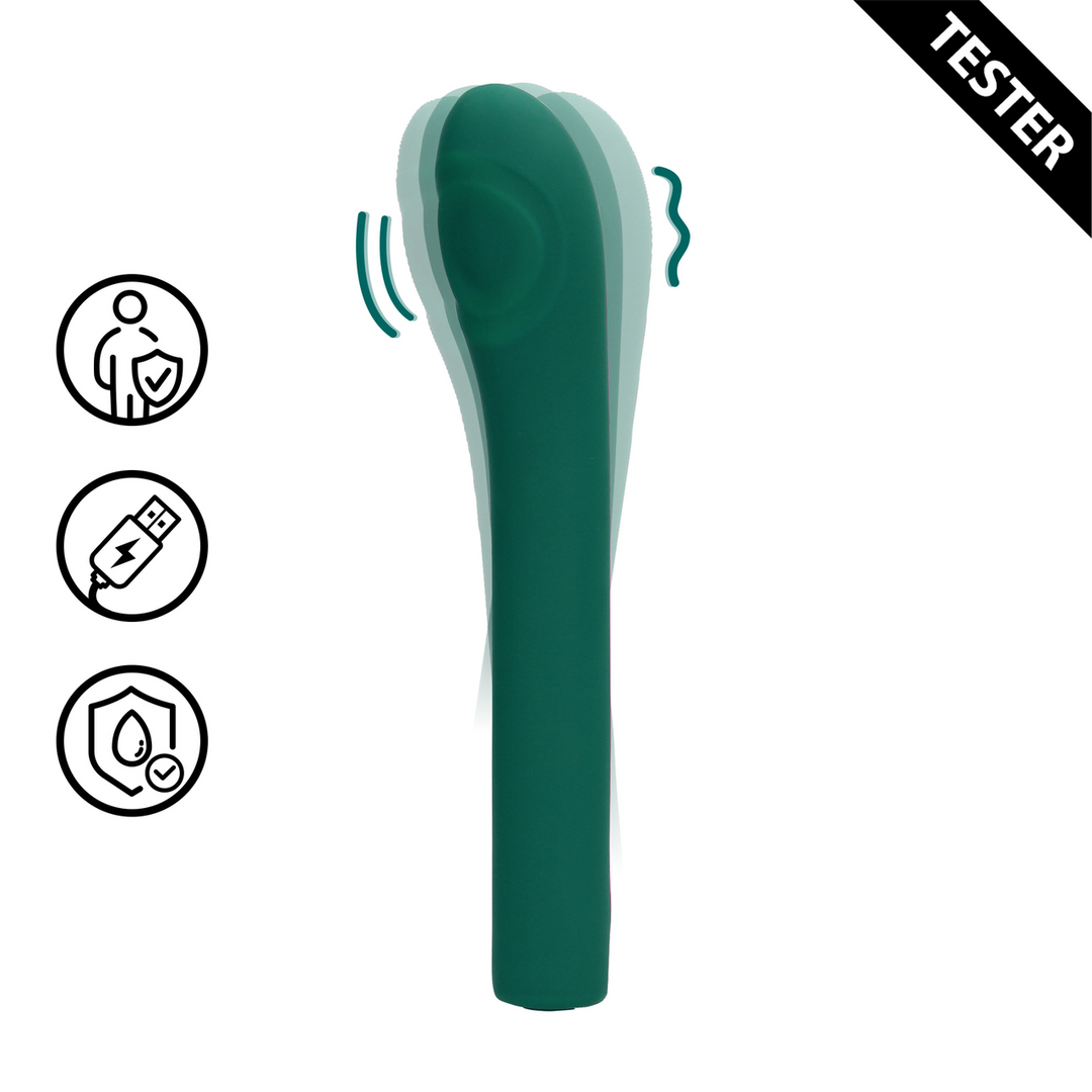 Pulse Wave G-Spot Vibrator - Green Crystal