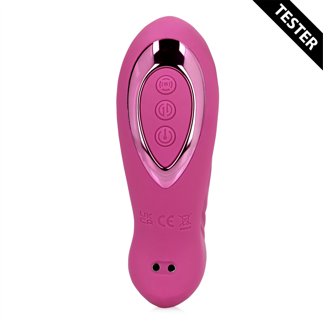 Thrusting and Tapping Vibrator - Powerful Pink