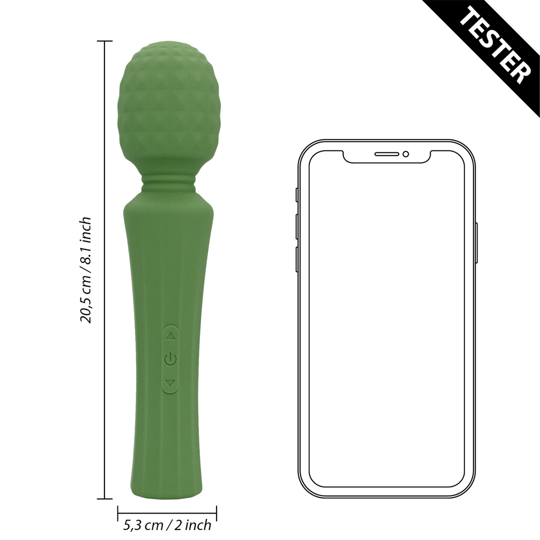 Powerful Wand Vibrator Massager with Still Handle - Green Mumba