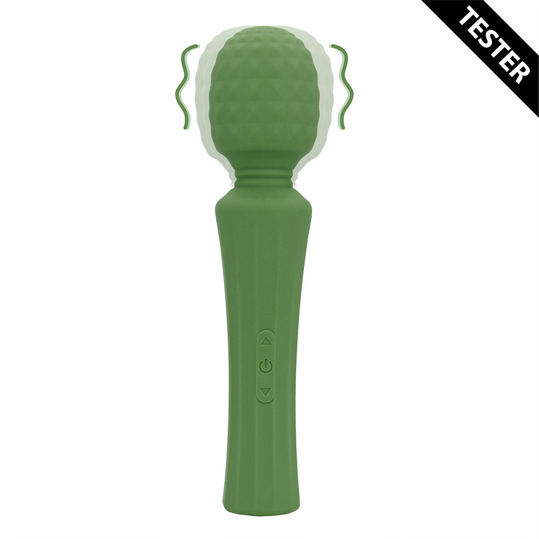 Powerful Wand Vibrator Massager with Still Handle - Green Mumba