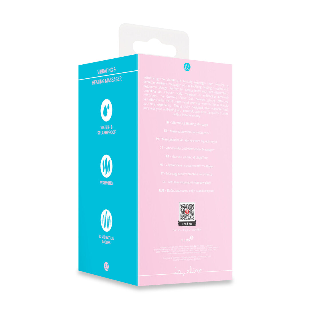 Vibrating and Heating Massager - Pink