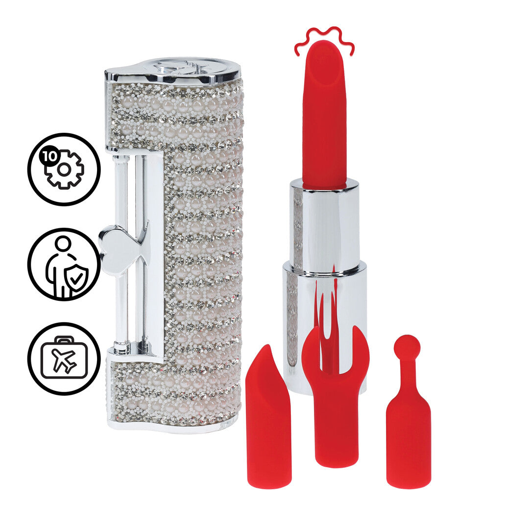 Angel - Lipstick Vibrator with 4 Attachments