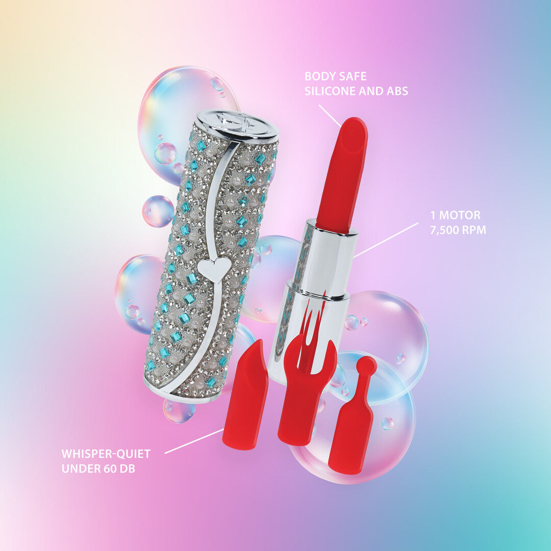 Tiffany - Lipstick Vibrator with 4 Attachments