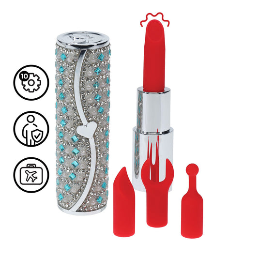 Tiffany - Lipstick Vibrator with 4 Attachments