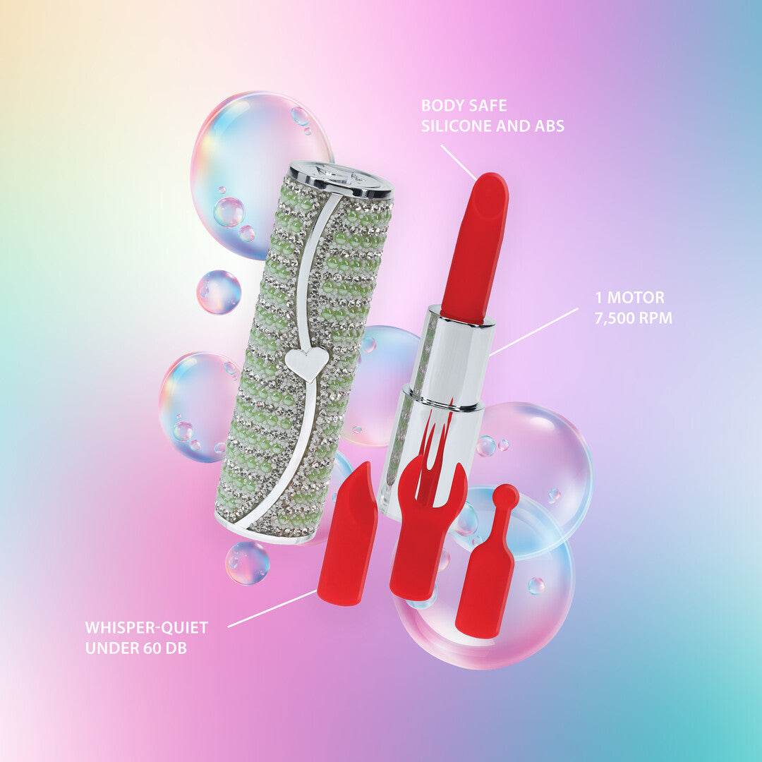 Candy - Lipstick Vibrator with 4 Attachments