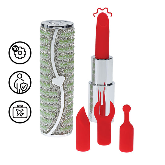 Candy - Lipstick Vibrator with 4 Attachments