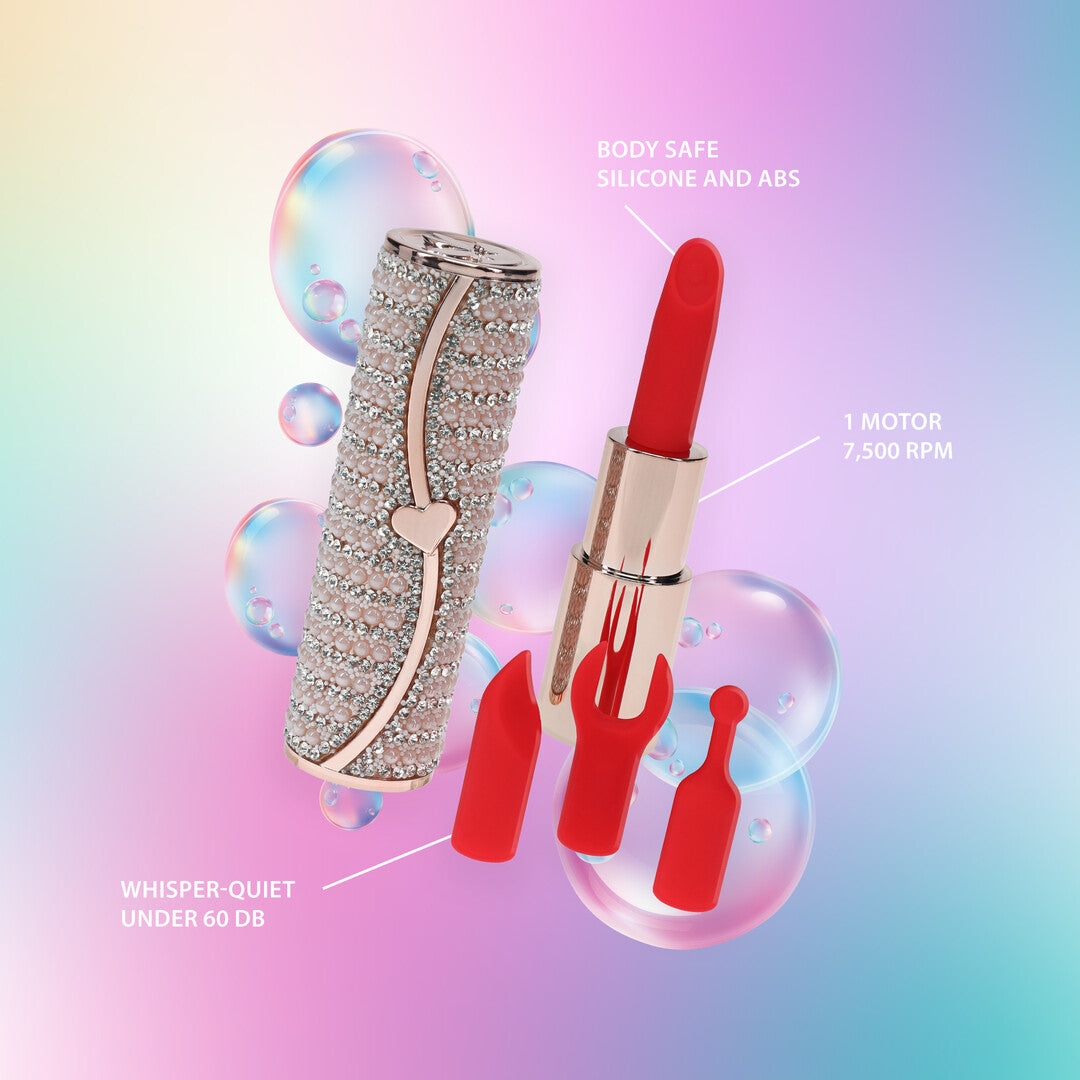Candy - Lipstick Vibrator with 4 Attachments
