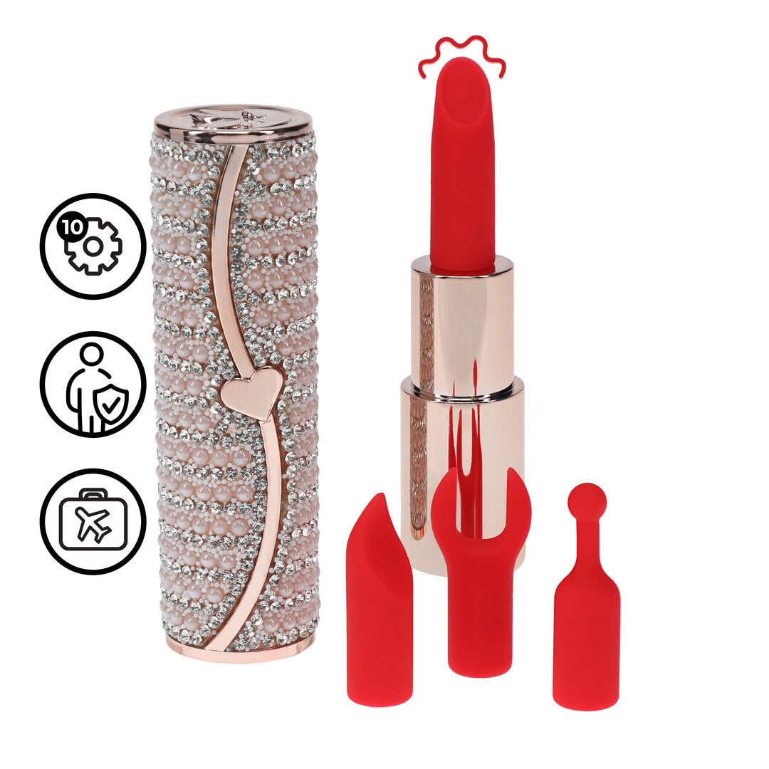 Candy - Lipstick Vibrator with 4 Attachments