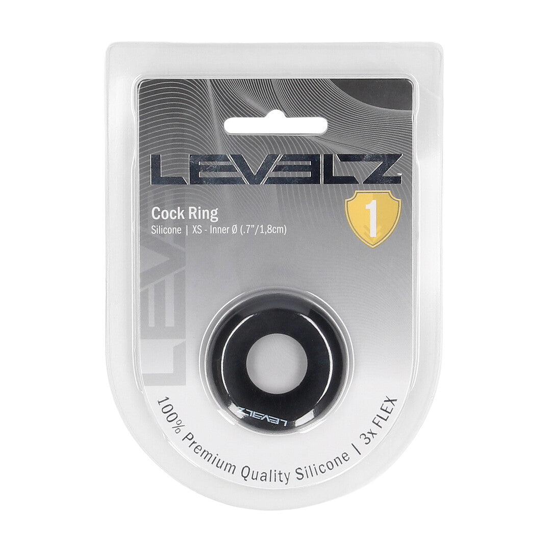 Solid Silicone Cockring - XS - Black