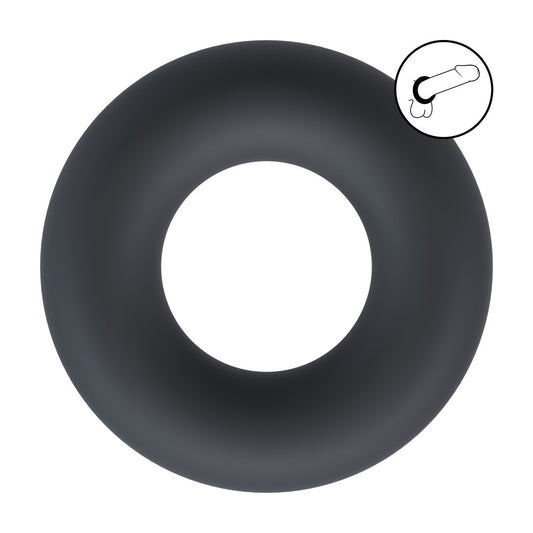 Liquid Silicone Cockring - M - Black