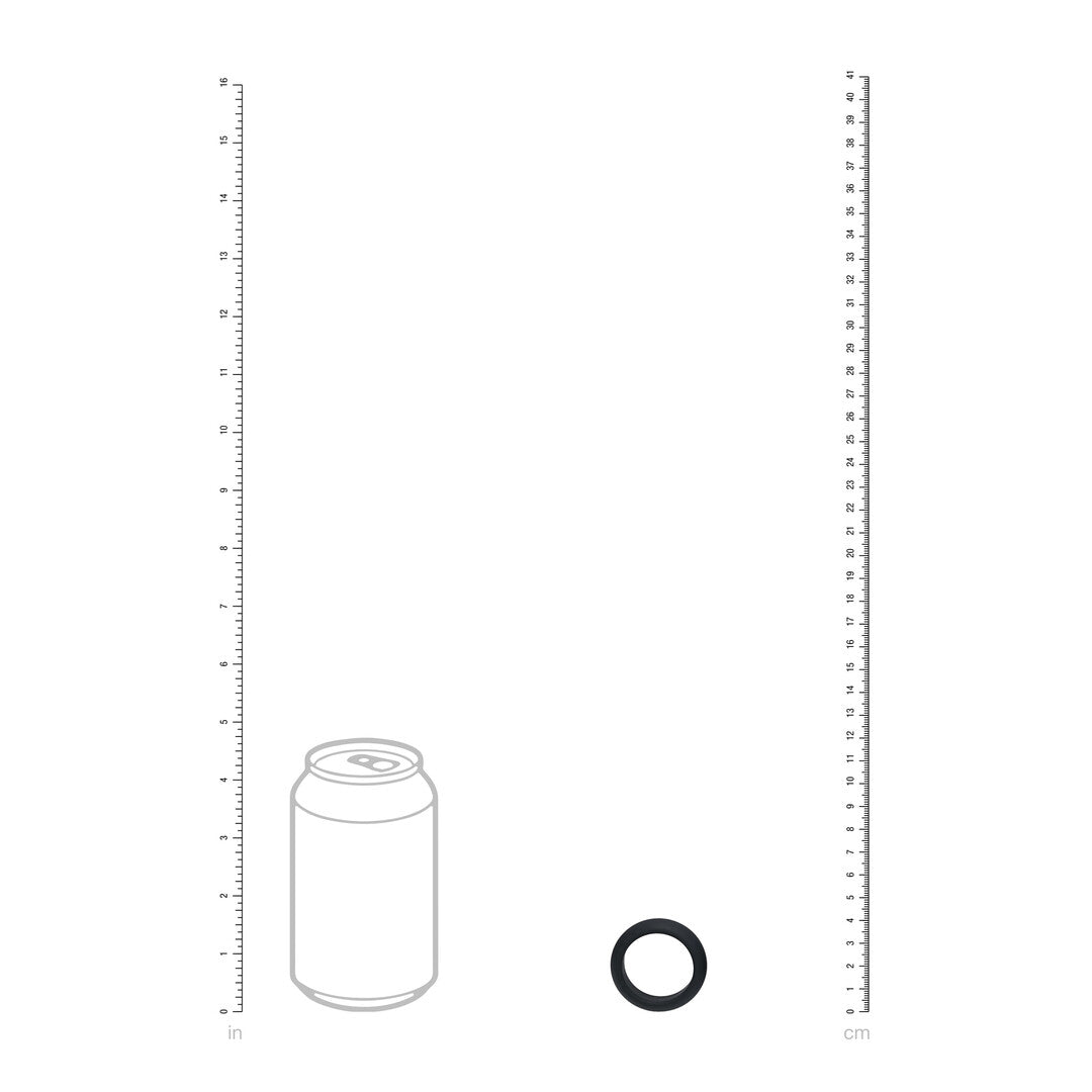 Wide O Silicone Cockring - S - 30mm - Black
