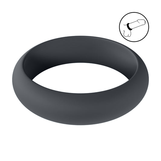 Wide O Silicone Cockring - M - 35mm - Black