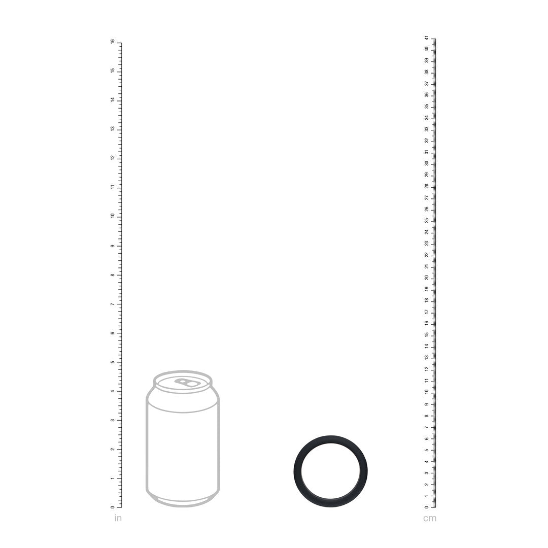 Wide O Silicone Cockring - XL - 50mm - Black