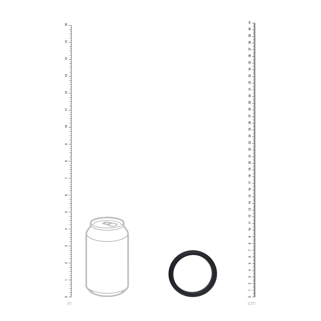 Wide O Silicone Cockring - XXL - 55mm - Black