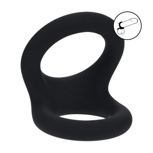 Double O Silicone Cockring - M - Black