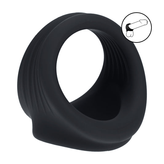 Silicone Cock and Ball Harness - Black