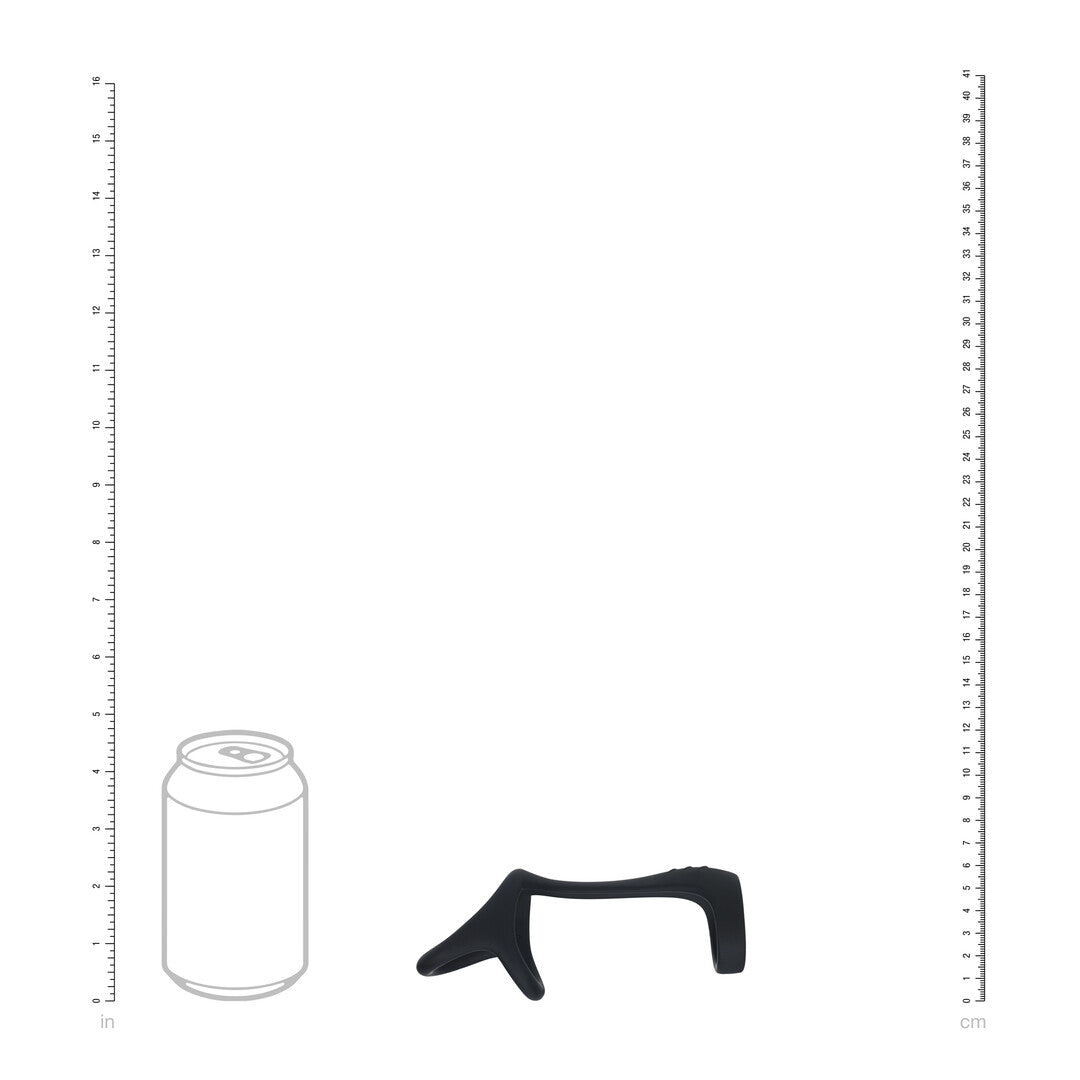 Tri O Silicone Shaft Cock and Ball Ring - Black