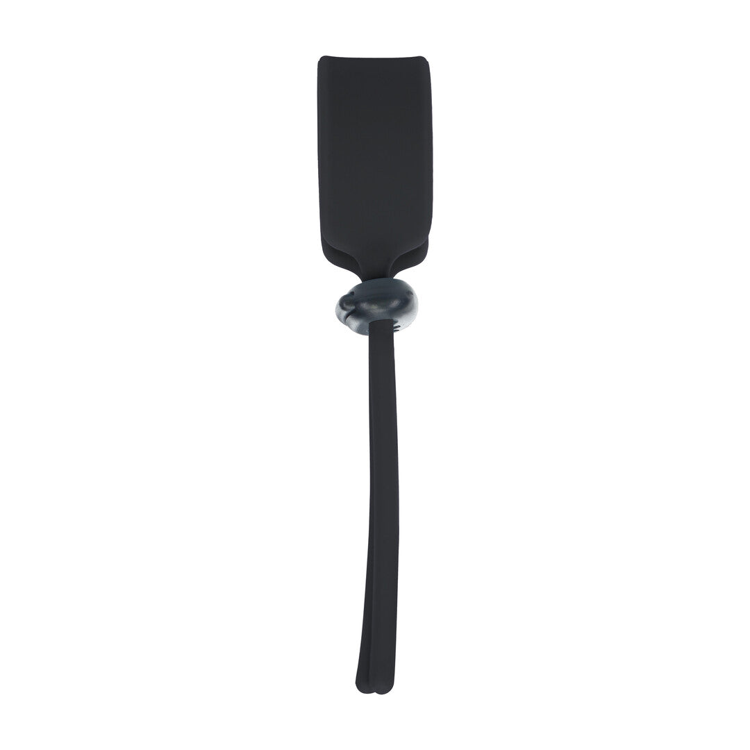 Wide Adjustable Silicone Lasso Cockring - 5mm - Black