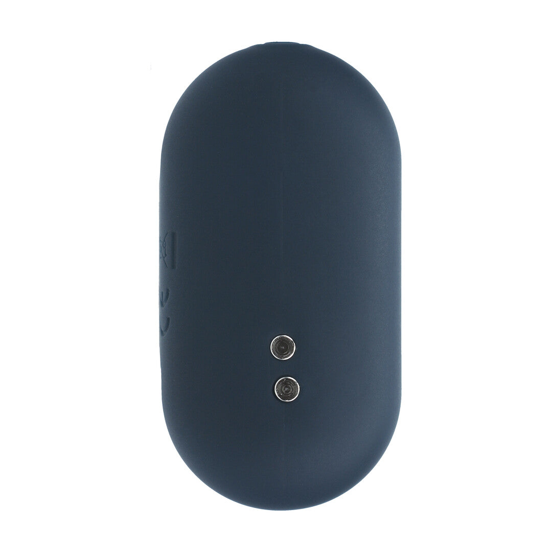 Hexagonal Vibrating Silicone Anal Plug - S - Black