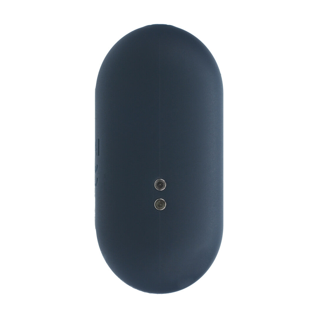 Hexagonal Vibrating Silicone Anal Plug - M - Black