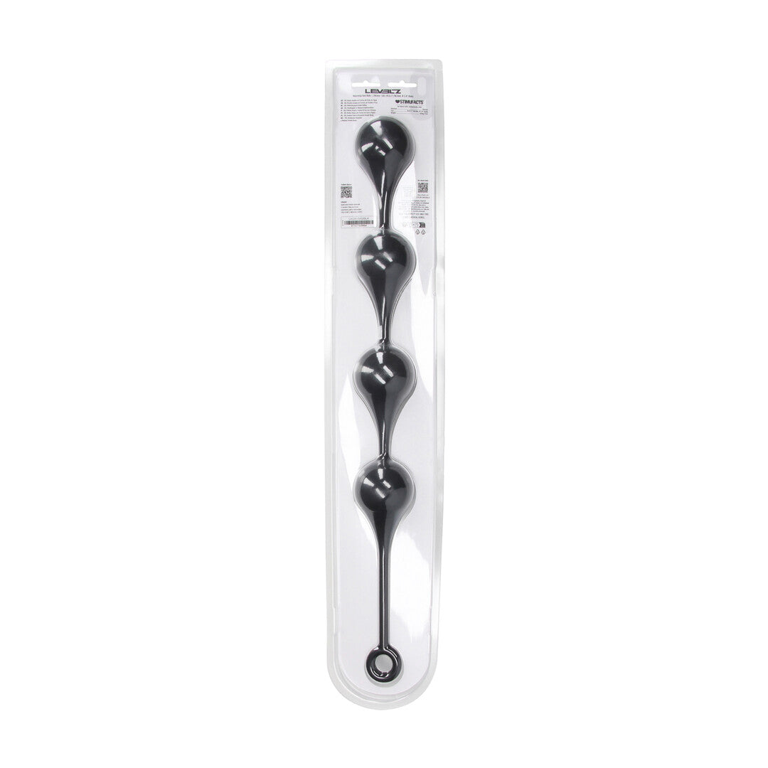 Silicone Waterdrop Anal Balls - XXL - 60mm - Black