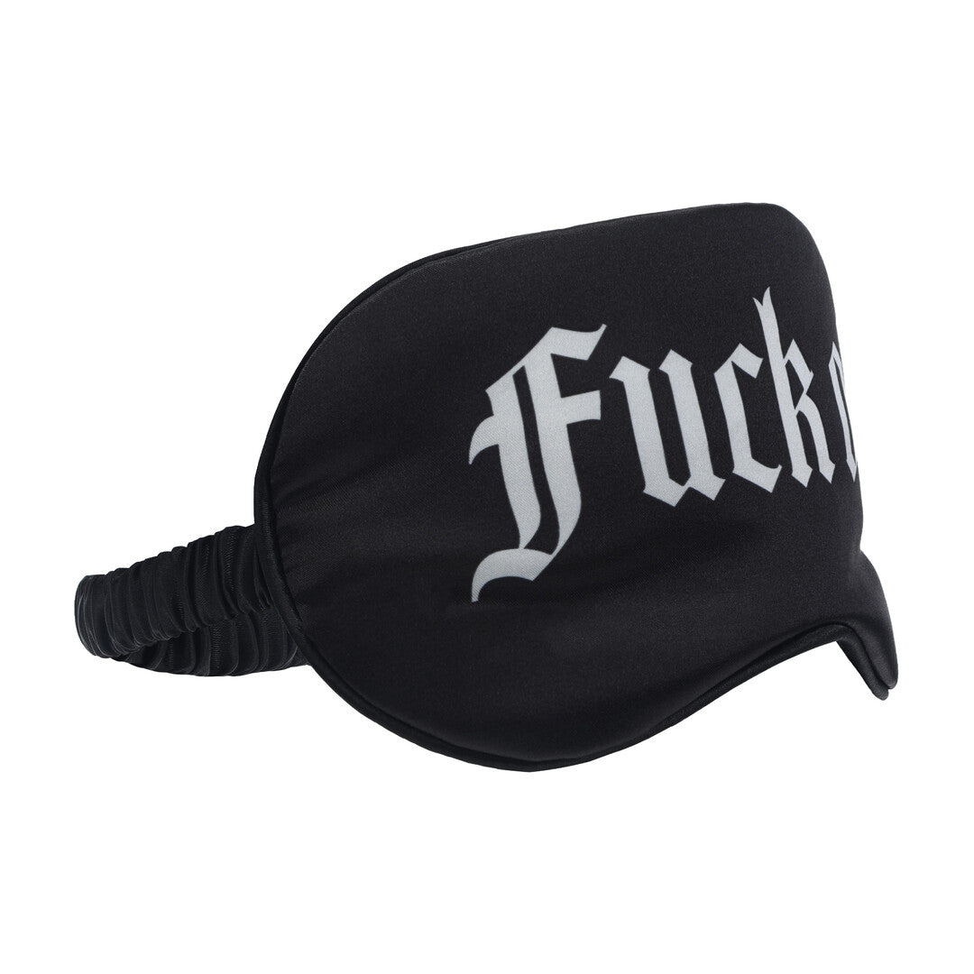 Fuck Off - Printed Satin Mask - Black