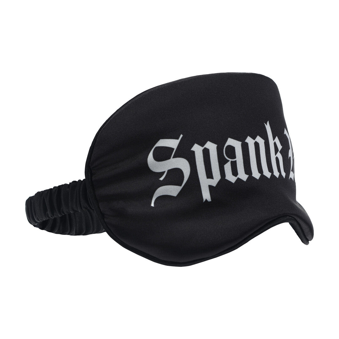 Spank Me - Printed Satin Mask - Black