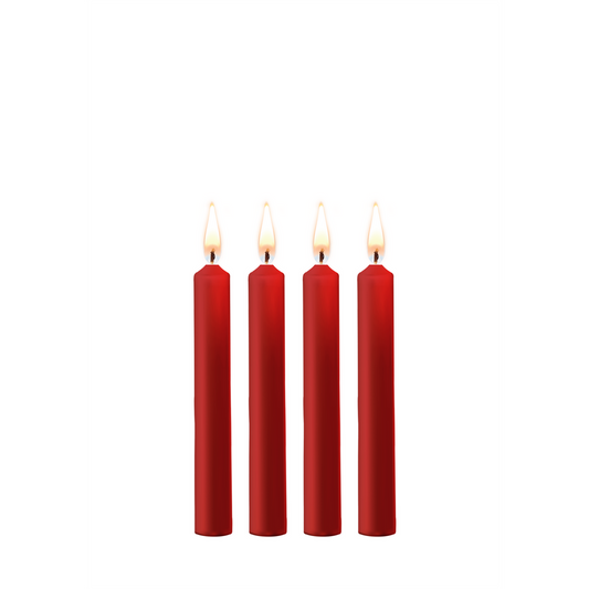Teasing Wax Candles - 4 Pieces - Red