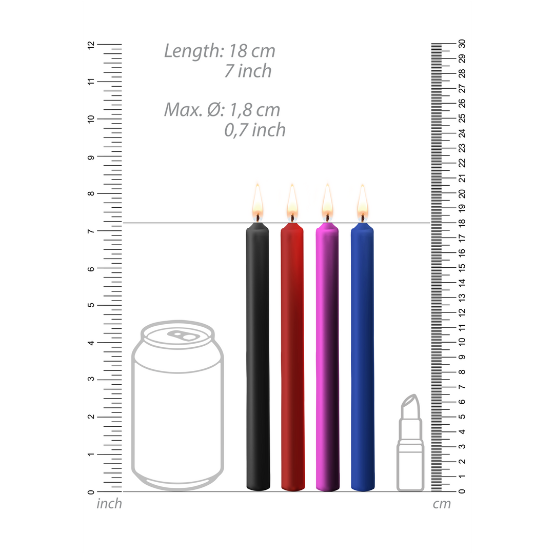Teasing Wax Candles - 4 Pieces - Large