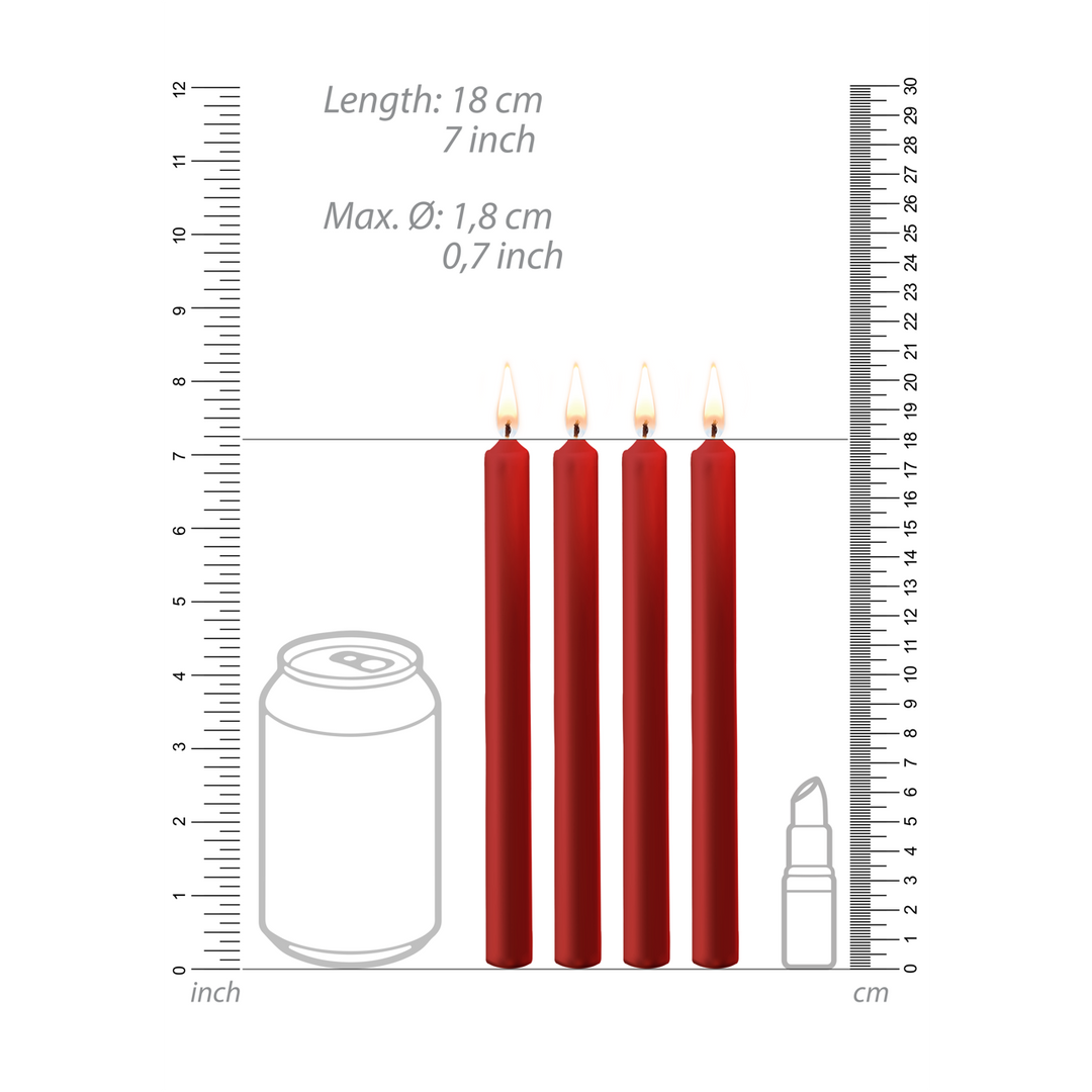 Teasing Wax Candles - 4 Pieces - Large